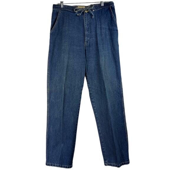 VINTAGE~100% Cotton High Rise Mom Jeans Relaxed 14 - Picture 2 of 7